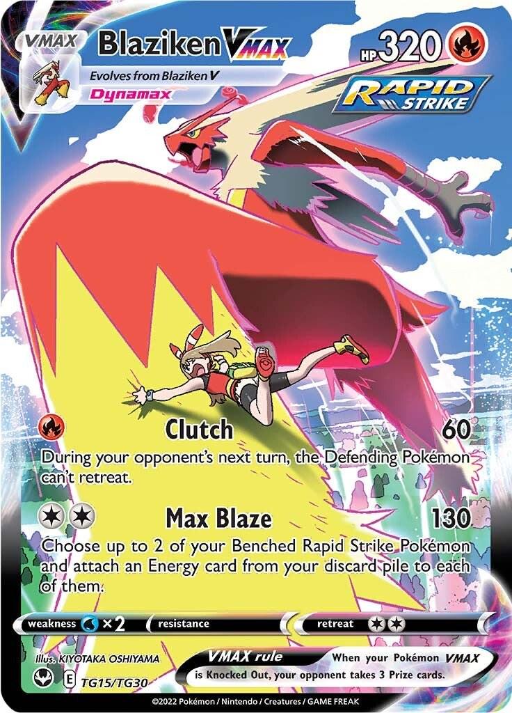 Silver Tempest Blaziken VMAX Pokémon card
